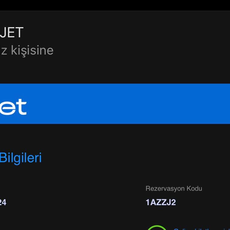 A Jet Bilet Ücretimin Geri Ödenmesi