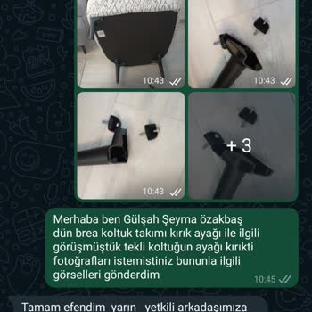 Divanev'den Aldığım Koltuk Takımının Tek Ayağı İçin 3 Aydır Bekletiliyorum