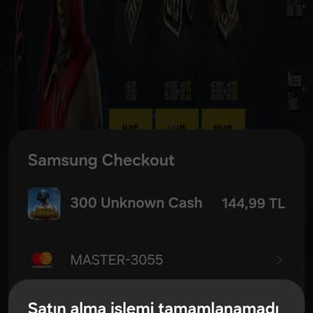Samsung Checkout Satın Alım Sorunu