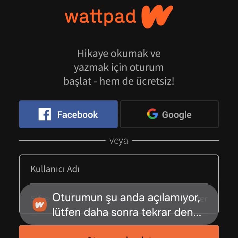 Wattpad Uygulamasına Giriş Yapamıyorum