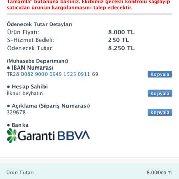 Sahibinden Param Güvende İle Yapmış Olduğum Alışverişten Dolayı Şikayetçiyim