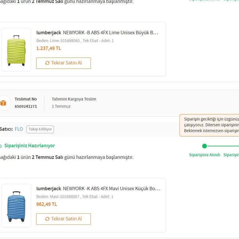 FLO Ayakkabı FLO Mağaza Siparişimi Kargoya Vermiyor!