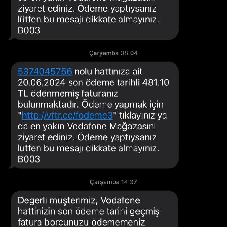 Vodafone Hattımdan Para Kesildi