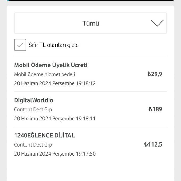 Vodafone Ek Fatura Eklenmesi