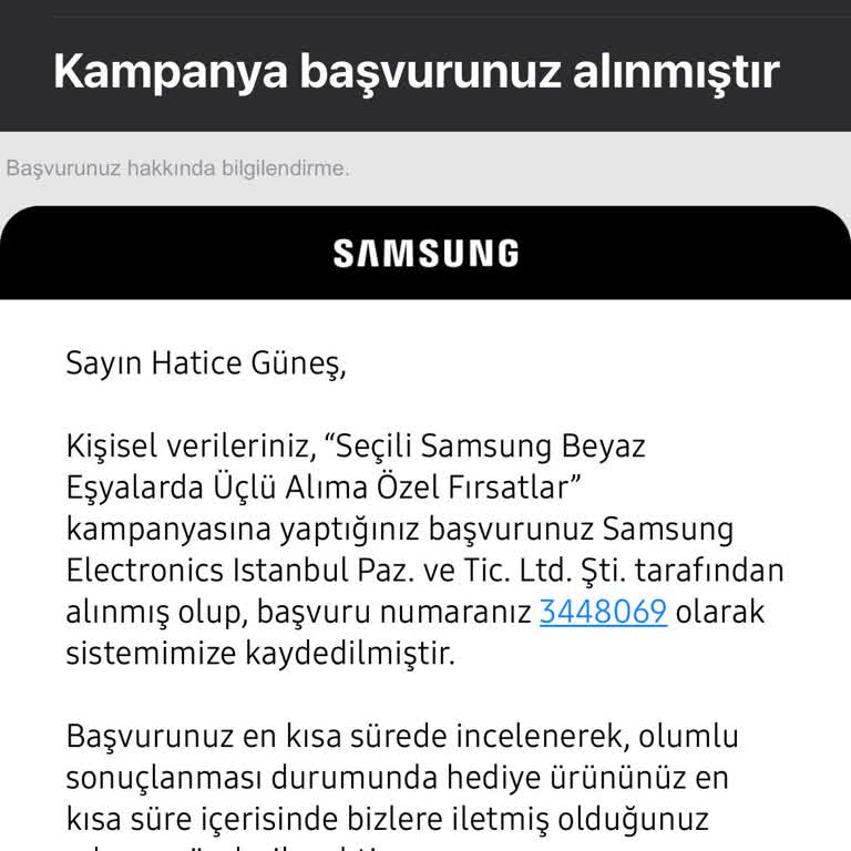 Samsung Hakkım Olanı Vermiyor