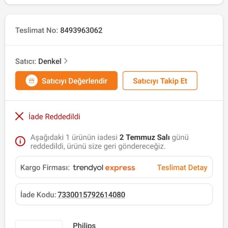 Trendyol İade Reddi Hakkında