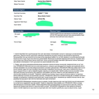 4bin Küsur! Tatilbudur.com Dan Alacaklıyım