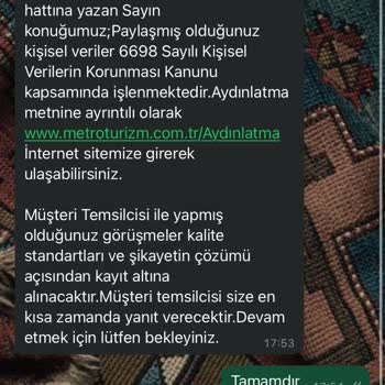 Para İadesi Alamıyorum Metro Turizm