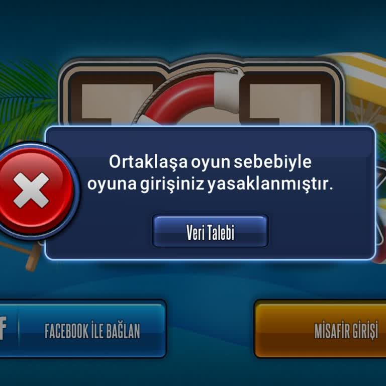 Zynga Okey 101 Giriş Hatası