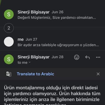 Sinerji Bilgisayar Sinerji Satıştan Sonra Müşteri Hizmetleri Deneyimi