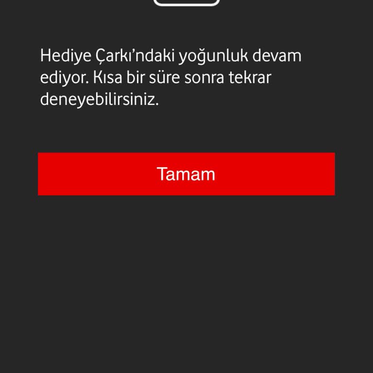 Vodafone Hediye Çark Çevirme Sorunu!