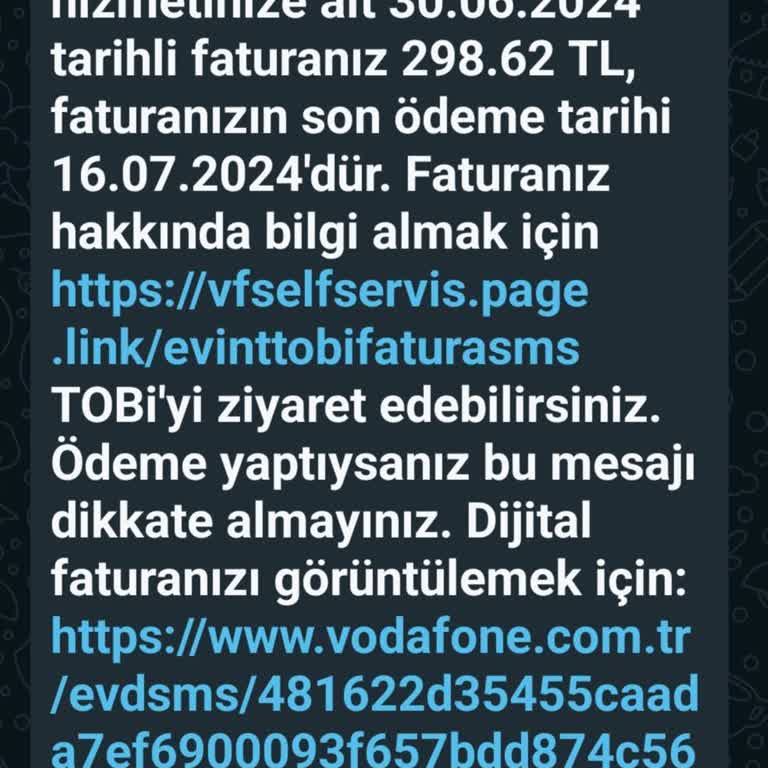 Vodafone Hizmet Vermeden Haksız Ücret Talebi