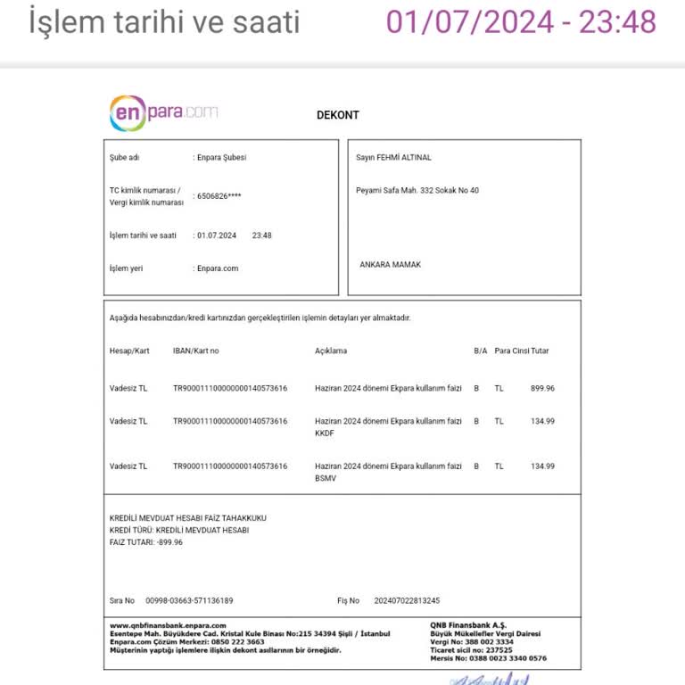 Enpara.com'a O Faizli Kredi