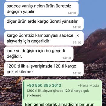 Hera Moda Yanlış Gönderilen Ve Etiketsiz Ürün