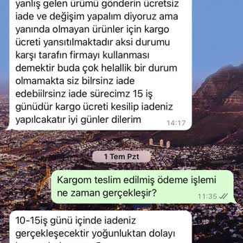 Hera Moda Yanlış Gönderilen Ve Etiketsiz Ürün