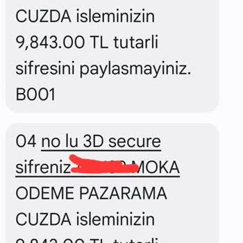 Moka Ödeme Pazarama Firmasından 2 Defa 9843 TL Çekildi.