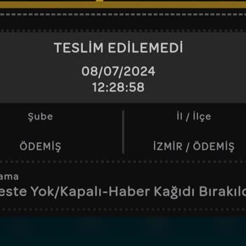 PttAVM PTT Kargo Dağıtım Sıkıntısı Ve Ürünün Aynı Gün İade Olması