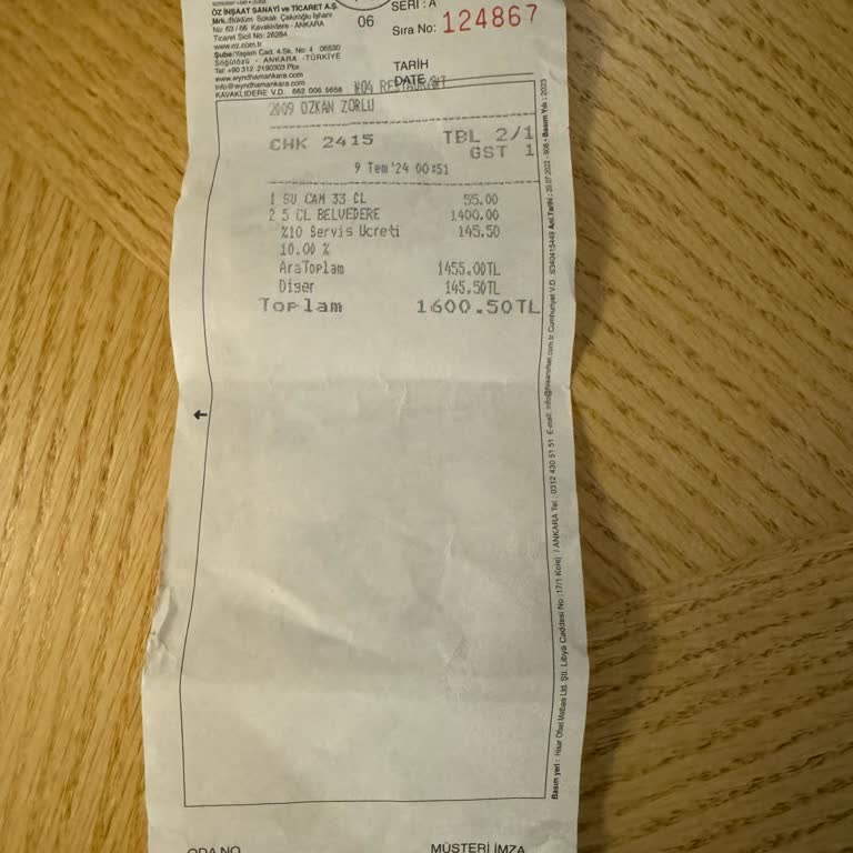 Wyndham Ankara Whyndam Ankara, Restoran Fiyatı