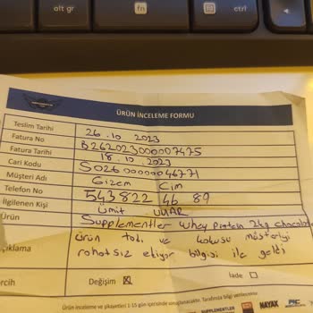 Supplementler Ürün Değişimi Yapılmadı