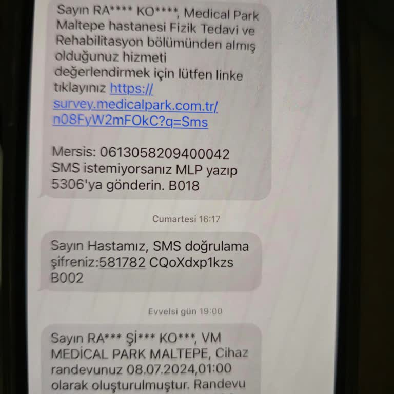 Medical Park Maltepe Hastanesi MR Randevusunun Yanlış Saate Verilmesi