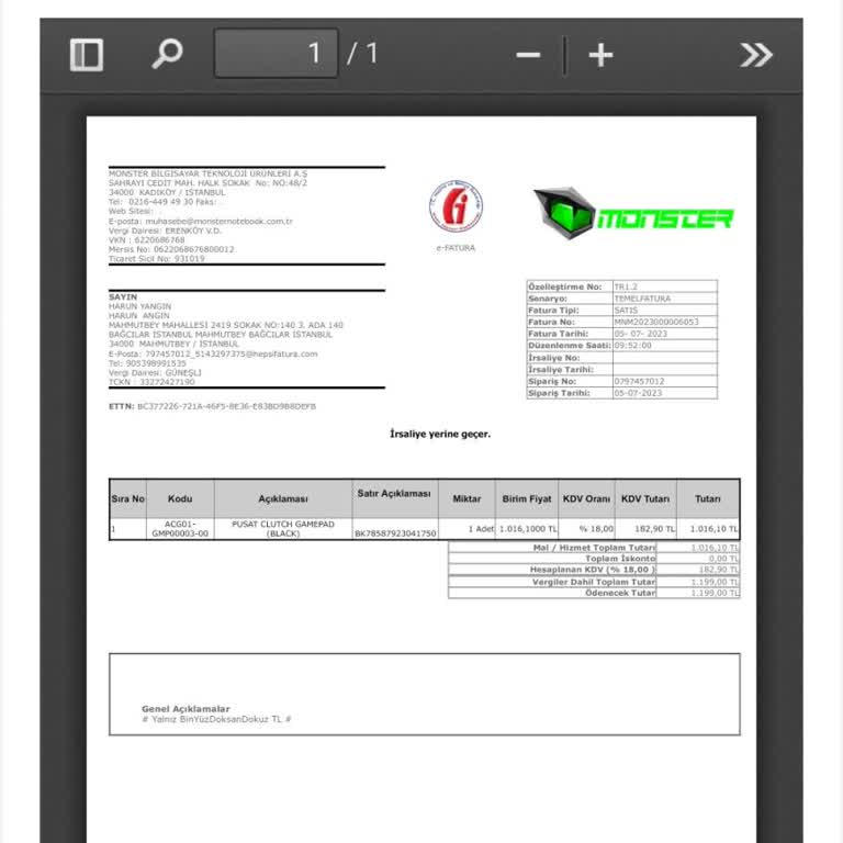 Monster Notebook Gamepad Telefon Tutacağı Sorunu