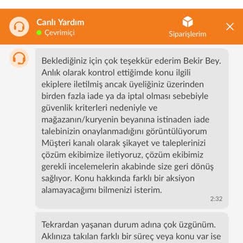 Trendyol Yemek+ Köfteci Yusuf Siparişi Eksik İletiyor, İade Yapmıyor