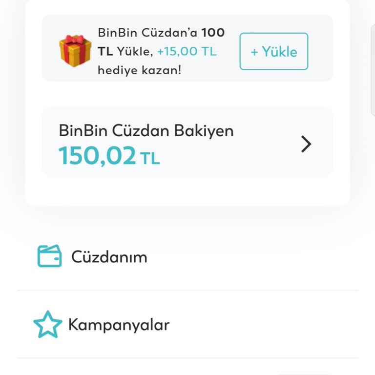 Bin Bin Bakiye Geri İptal