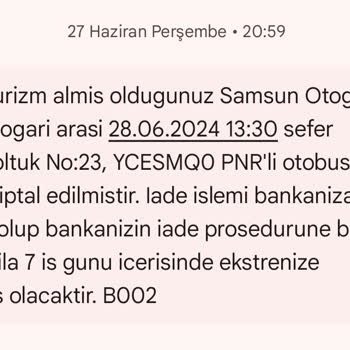 Obilet Bilet İptal İadesi