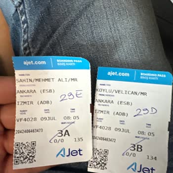 AJet (Anadolu Jet) Koltuk Numarası Değişikliği