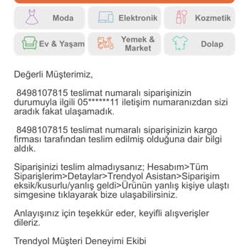 Trendyol Kargosu Yanlış Kişiye Ulaşması