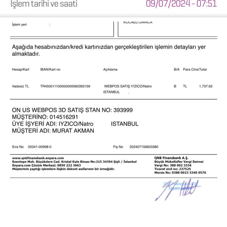 Iyzico/Natro Hosting Tarafından Bilgim Dışı Para Çekimi!