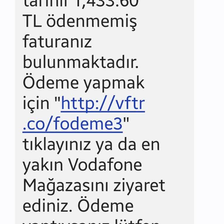 Vodafone'da Çekim Sorunu Ve Beklenmedik Borç