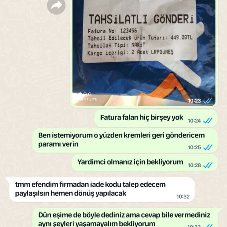 Greenier's Cosmetic Orijinal Olmayan Ürün Ve İade Sorunu