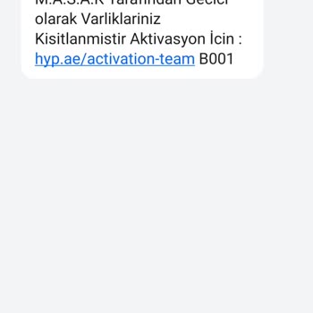 Cmhrıyetprk (SMS) Şüpheli Link Bildirimi