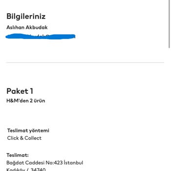 H&M Suadiye Mağazası Sipariş Problemi Ve Müşteri Hizmetleri Şikayeti