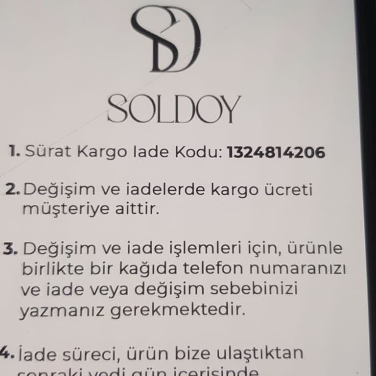 Soldoy Satın Aldığım Ayakkabılar İçin Haksız Kargo Ücreti Talebi
