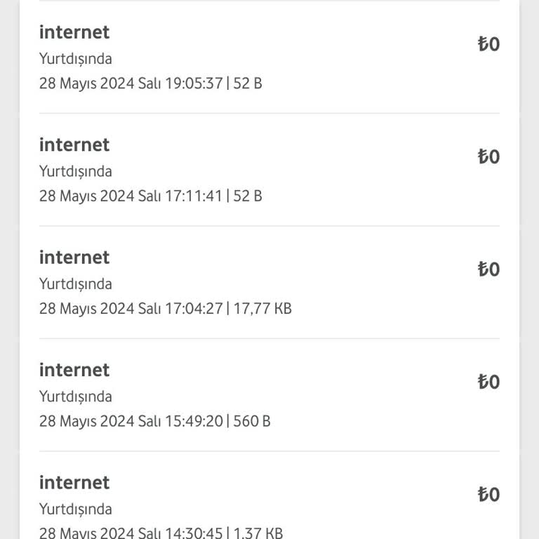 Vodafone Yurt Dışı Kullanmadığım Halde Yüksek Fatura Kesmiş