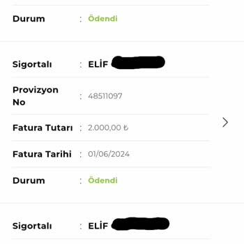 Aksigorta Ödenmeyen İşlem Faturası