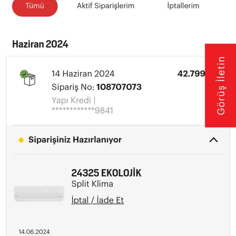 Arçelik Klima Ürün Teslimatının Gecikmesi
