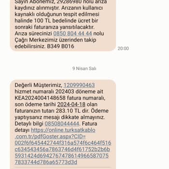 Kablo Net TÜRKSAT Kablo Kopması Nedeniyle 10 Aydır Hizmet Alamıyorum