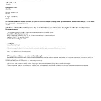 Digiturk Usulsüz Cayma Bedeli