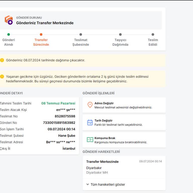 Hediye Kargoyu Gezdiren Trendyol Express