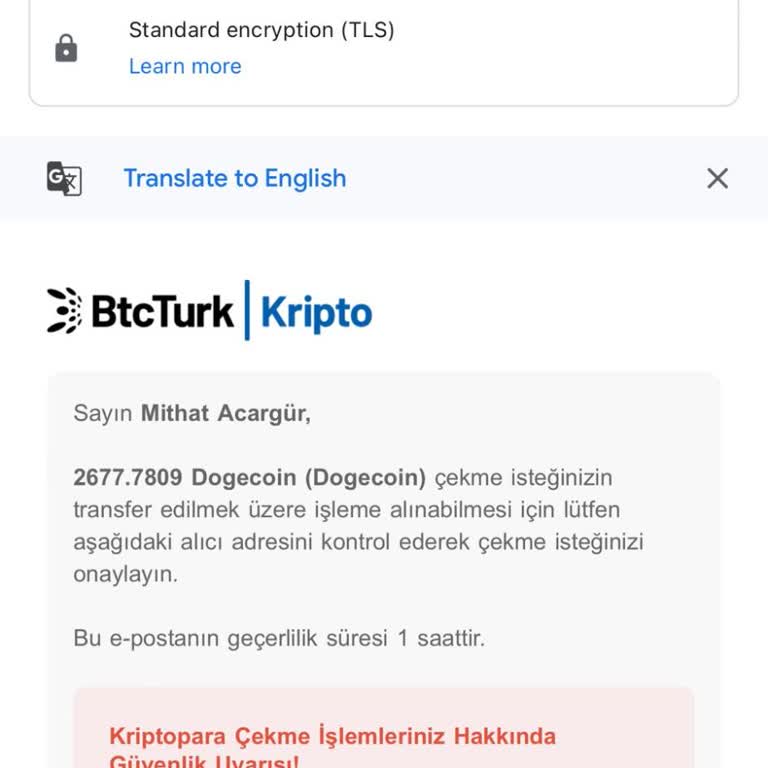 BTCTURK 60 Saat Önce Çektiğim Doge Coin Txıd Oluşmadı