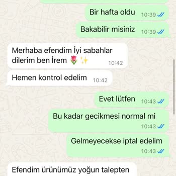 Maya Modaevinden Sipariş Gecikmesi Ve İade Talebi