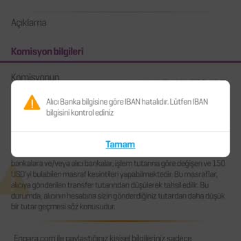 Hayat Finans Her Seferinde IBAN Hatalı Uyarısı...