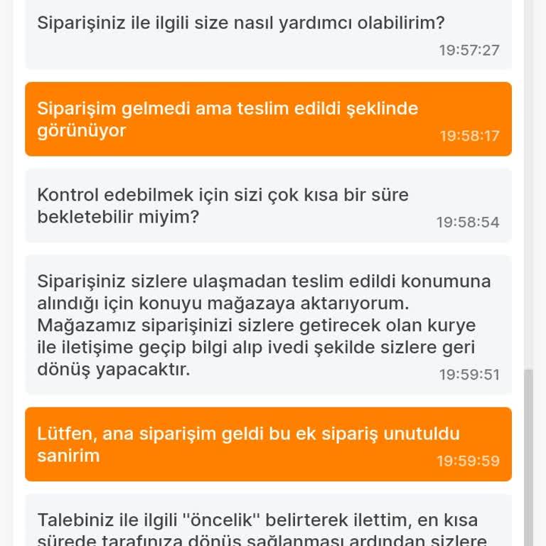 Migros Teslim Edilmeyen Sipariş