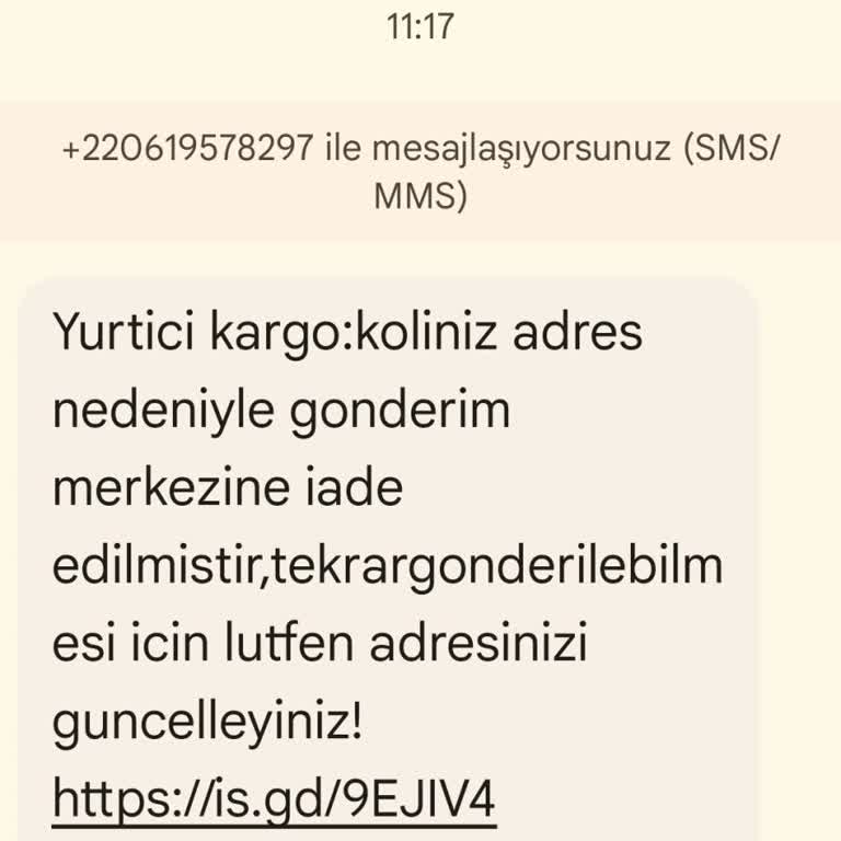 Kargonuz Adres Nedeniyle Gönderilemedi Mesajı!