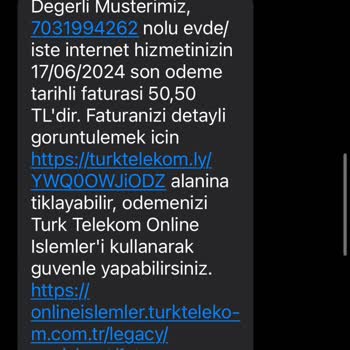 Türk Telekom Verilmeyen Hizmetten Faturalandırma Yapması