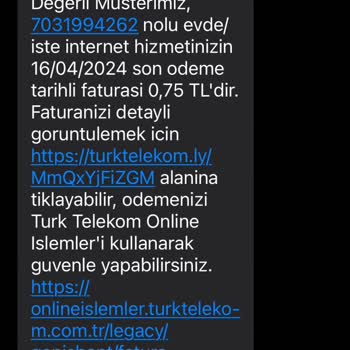 Türk Telekom Verilmeyen Hizmetten Faturalandırma Yapması
