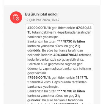 DENİZBANK'IN İptal Olunan Alışverişten Faiz Alması
